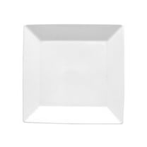 Porcelain Merid 8.25" x 8.25" Square White Porcelain Plate (Set of 4)