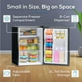 thumbnail image 3 of Igloo 2.6 Cu.Ft. Compact Refrigerator with Freezer, 2 Shelfs, Perfect for Homes, Offices, Dorms, Black, 3 of 14