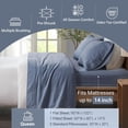 thumbnail image 4 of Juego de sábanas Sleep Philosophy True North Cozy, franela y algodón, 4 of 7