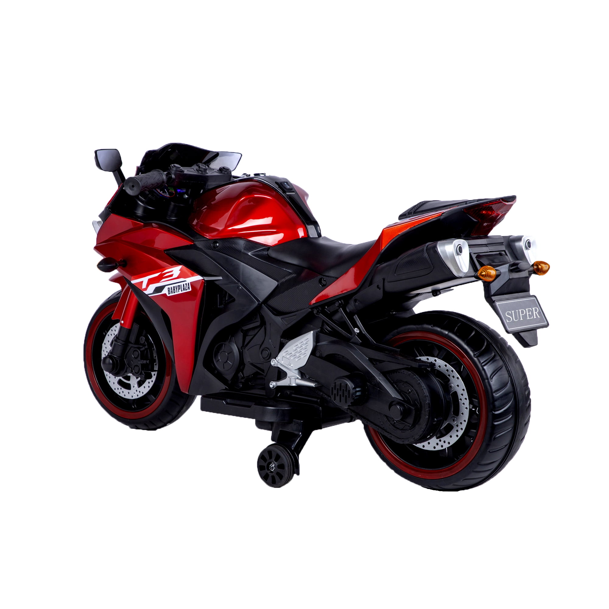 HNH 12V Ride on Motorcycle for Kids 3-8, Powered Ride on Toys, Kids Motorcycle with Bluetooth, Music, 4 Mph