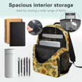 thumbnail image 4 of KUIFORTI Sunflower Capybara Kids Backpack School Bag Durable Polyester Bookbag for Elementary Students with Multi-Pocket Back to School Gifts for Students, 4 of 7