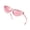 H05 - Clear Pink Frame/Pink Lens, variant on Polarized Cat Eye Sunglasses for Women, Trendy Retro Narrow Pointy Cateye Womens Sun Glasses with Polarized UV400 Protection Party Sunglasses White