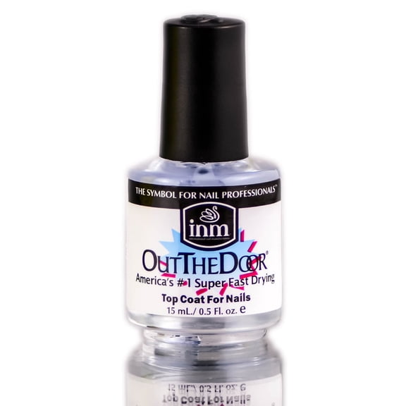 International Nail Top Coat, Out The Door (Clear), 0.5 Fl. Oz.