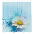 thumbnail image 3 of Ambesonne Floral Shower Curtain, Painting Effect Daisy, 69"Wx84"L, White Blue, 3 of 5