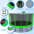 thumbnail image 3 of Cochan 14FT Trampoline with Enclosure for Adults and Kids, Outdoor Heavy Duty Trampoline with Water Sprinkler and Lights, Kids Trampoline with Basketball Hoop, Birthday Gift, 1400LBS Weight Capacity, 3 of 7