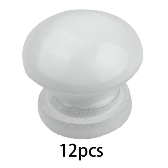 HIBIBUD 12Pcs Dresser Knobs,Modern Kitchen Hardware Kitchen Cabinet Handles,Mushroom Wooden Handle Cabinet Pulls and Knobs