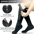 thumbnail image 4 of Compression Stockings Sports Pressure Long Cycling Socks Zipper Professional Leg Support Thick Women Varicose Vein Socks One Size Black-(L-XL)|https://ae01.alicdn.com/kf/Sd4bc1de5f24d4d089da8428c39cfa, 4 of 5