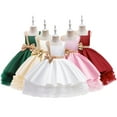 thumbnail image 2 of Esaierr 3-13T Toddler Girls Christmas Tulle Princess Dresses Kids Sleeveless Bowknot Tutu Formal Dress Party Gown, 2 of 9