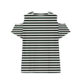 thumbnail image 6 of Spazoro Girls T-Shirts Tee Cold Shoulder, Crew Neck 100%Cotton Short Sleeve Striped Casual Tops for Kids Green Size 8, 6 of 9