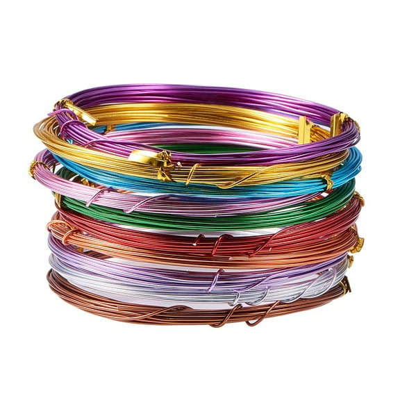 10 Rolls Aluminum Craft Wire 18 Guage Flexible Floral Colored Jewely Beading Wire for DIY Jewelry Craft Making Each Roll 16 Feet