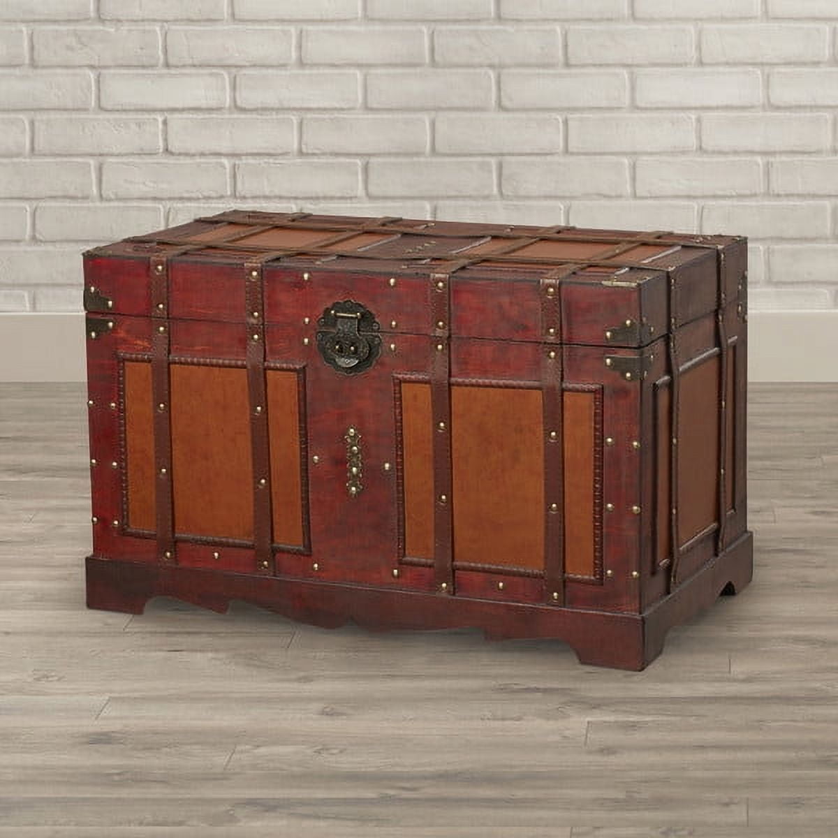 innovator Vintage trunk 約29L Amazon.com: Large Antique Style Steamer Trunk, Decorative