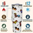 thumbnail image 5 of Dachshund Gifts For Women-40oz Cute Dachshund Tumbler With Handle Lid and Straw -Dachshund Gifts For Men-Dog Lover Gifts-Dog Owner Gifts Stainless Steel Insulated Bottle Travel Mug Coffee Cup, 5 of 6