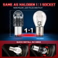 thumbnail image 3 of CHUSYYRAY 1157 2357 S25 LED Bulbs Front Turn Signal DRL Driving Lights White/Amber 2 Pack, 3 of 12