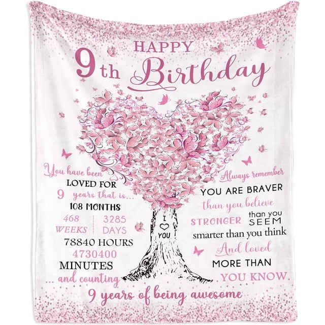 LHSHID 8 Year Old Girl Birthday Gift Blanket Gifts for 8 Year Old Girls 8 Year Old Girl Gifts Birthday Gifts for 8 Year Old Girl 8th Birthday Gifts for Girl Best Party Gift Ideas for Age 8 50x60in