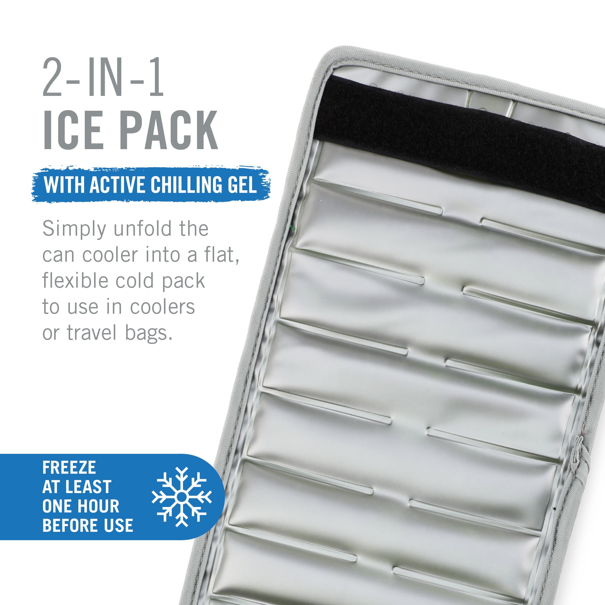 Host Insta-Chill Slim Can Sleeve for Beer, Soda, Seltzer, Juice Cans, Gray