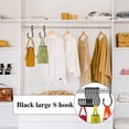 thumbnail image 3 of 30 Pack Purse Hanger for Closet. Purse Hooks Organizer Unique Twist Design Bag Hanger Hooks S Hooks for Hanging Handbags Purses Belts Scarves Hats Clothes 4.5Inch(Black), 3 of 5