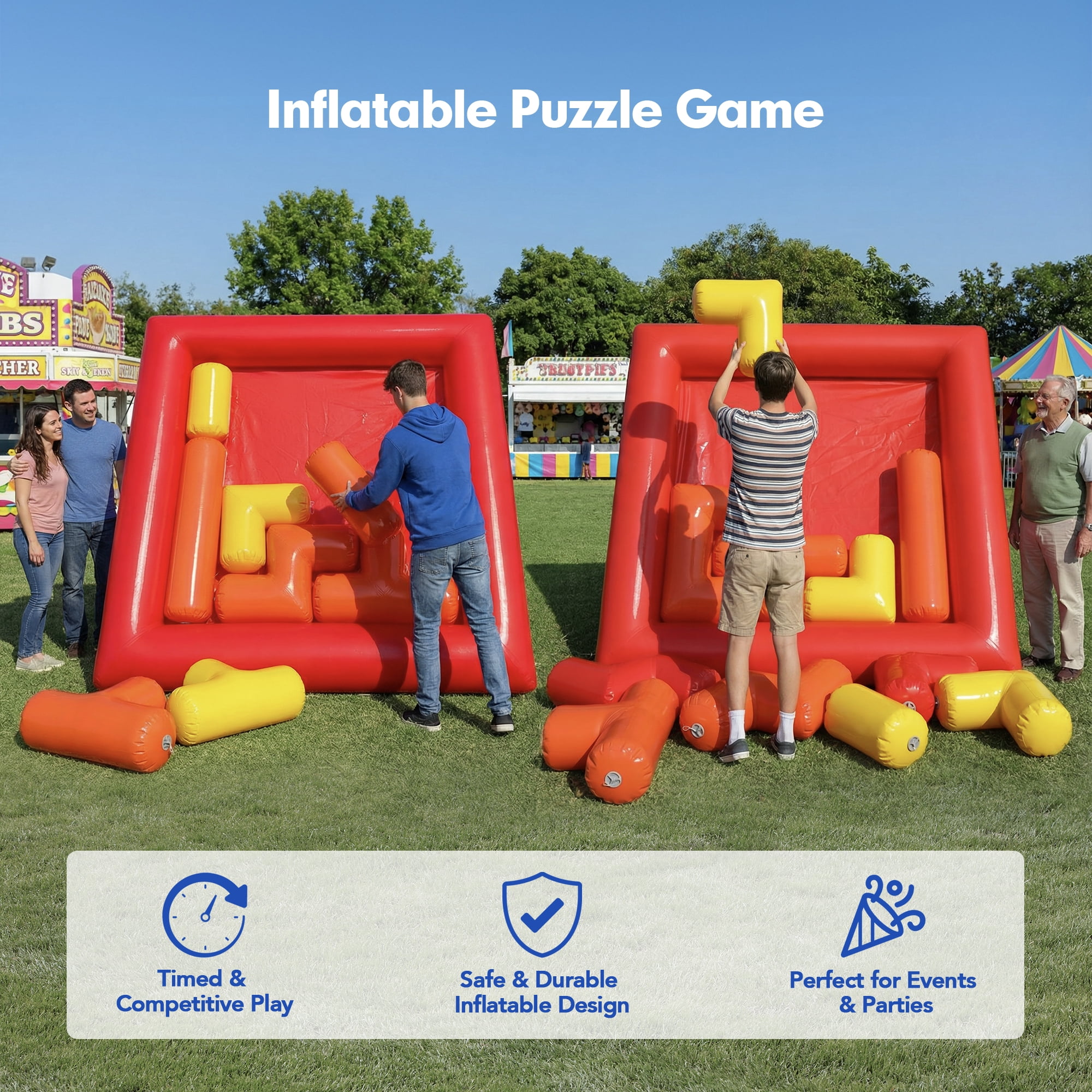 Wellcomer 7FT Inflatable Airtight PVC Puzzle Challenge , Competition Game for Events & Carnivals