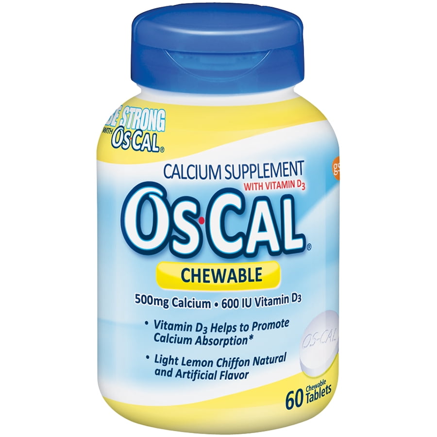 Oscal® Chewable Calcium Supplement Tablets 60 ct Bottle - Walmart.com