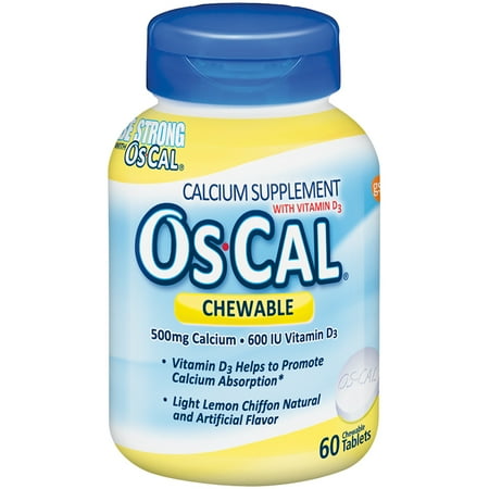 Oscal® Chewable Calcium Supplement Tablets 60 ct Bottle