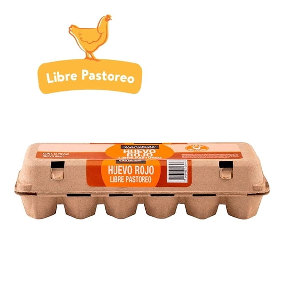 Huevo rojo Marketside libre pastoreo 12 pzas