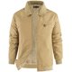 thumbnail image 3 of Ceisia Men's casual solid color zipper coat long sleeve outerwear Gift, 3 of 8