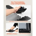 thumbnail image 3 of KFFKFF Male Garage Floors Transition Edge Kit, 12 Edges and 4 Corners, Sturdy PVC Interlocking Modular Garage Floor Edging Slip-resistant, Compatible Only with KFFKFF 4-Sided Interlocking Mats, Black, 3 of 9
