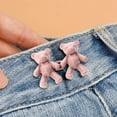 thumbnail image 2 of Jean Buttons for Loose Jeans Cute Bear No-Sew Waist Button, Jean Buttons Pins for Loose Jeans Waist Button, No Sewing Required, Waist Tighten Metal Waist Button Pin for Jeans, 2 of 3