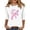 1-White, variant on Stylish Casual Printed 3/4 Sleeve Top For – Half Sleeve T Shirt With Eye Catching Graphic For Everyday Wear