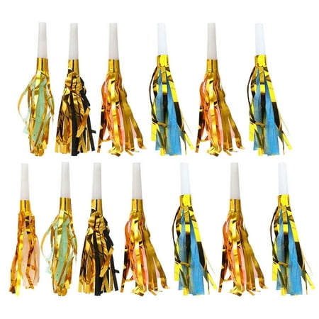 CATIEBYE 30Pcs Party Blowouts Horns Whistles Assorted Colors for School Events and Birthday Parties
