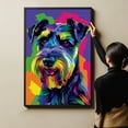 thumbnail image 6 of Standard Schnauzer Dog Canvas Wall Art Poster Prints Colorful Pop Animal Art Wall Decor Dog Picture Artwork Pet Dog Painting Poster for Home Bedroom Living Room Decoration Framed, 6 of 6