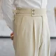 thumbnail image 5 of Pantalones de traje de negocios de pierna ancha para hombre, pantalones drapeados fluidos para hombre, pantalones vintage de verano 2024, finos, informales, económicos, nuevos, 5 of 5