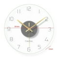 thumbnail image 3 of 30CM Round Wall Clock Round Tempered Glass Clear Wall Clock Ultra Thin Design, 3 of 11