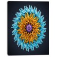 thumbnail image 2 of Yellow Blue Abstract 3D Flower - Flowers Canvas Wall Artwork, 2 of 4