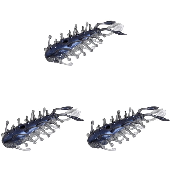 3 Pcs Floating Sea Cucumber Soft Bait 3.1 Inch for Bass and Trout, Realistic Action Artificial Lure, Durable Multicolor Hollow Swimbait for Freshwater Fishing, Fishing