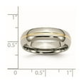 thumbnail image 2 of Titanium 14k Gold Plated 6mm Polished Band Ring Size 8.5 Ring for Women and Men, 2 of 2