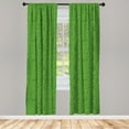 thumbnail image 5 of Ambesonne Green Window Curtains, Grass Growth Abstract, Each 28" W x 63" L, Lime Green Emerald, 5 of 5