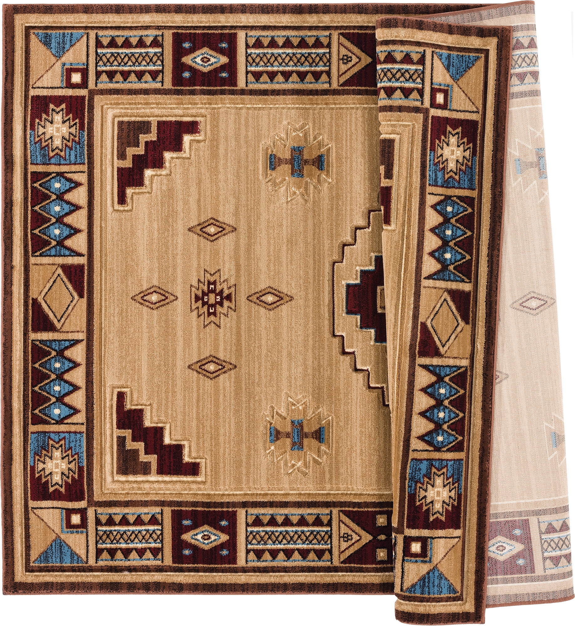 United Weavers Rustic Forest Bayard Southwestern Border Accent Rug, Beige, 1'10" x 2'8"