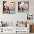 thumbnail image 4 of Designart "Peach Orchids love expression I" Floral Floater Framed Wall Art Print, 4 of 7