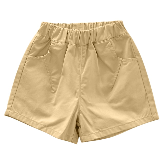 Odeerbi 1-7 Años Niños Niñas Verano Pantalones Cortos Algodón Casual Primavera Color Sólido Pantalones Cortos Con Bolsillos