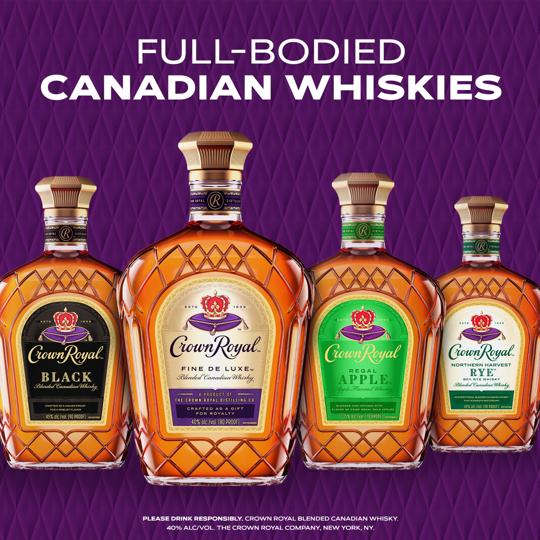 Crown Royal Fine De Luxe Blended Canadian Whisky, 1.75 L, 40% ABV