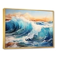 thumbnail image 2 of Designart "Tranquil Horizons At Beach Sunrise V" Ocean Floater Framed Wall Decor, 2 of 5