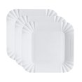 thumbnail image 4 of 100 Pcs Assiettes en Papier Jetables Carrées Rangement Vaisselle Assiette pour Gâteau Dessert Fruits Collations (Blanc), 4 of 8
