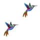 thumbnail image 2 of Naiovety Colgador colgante de colibrí de hierro forjado, colgador de decoración Universal para el hogar, arte de dormitorio, pájaros Azul 2Conjunto, 2 of 6