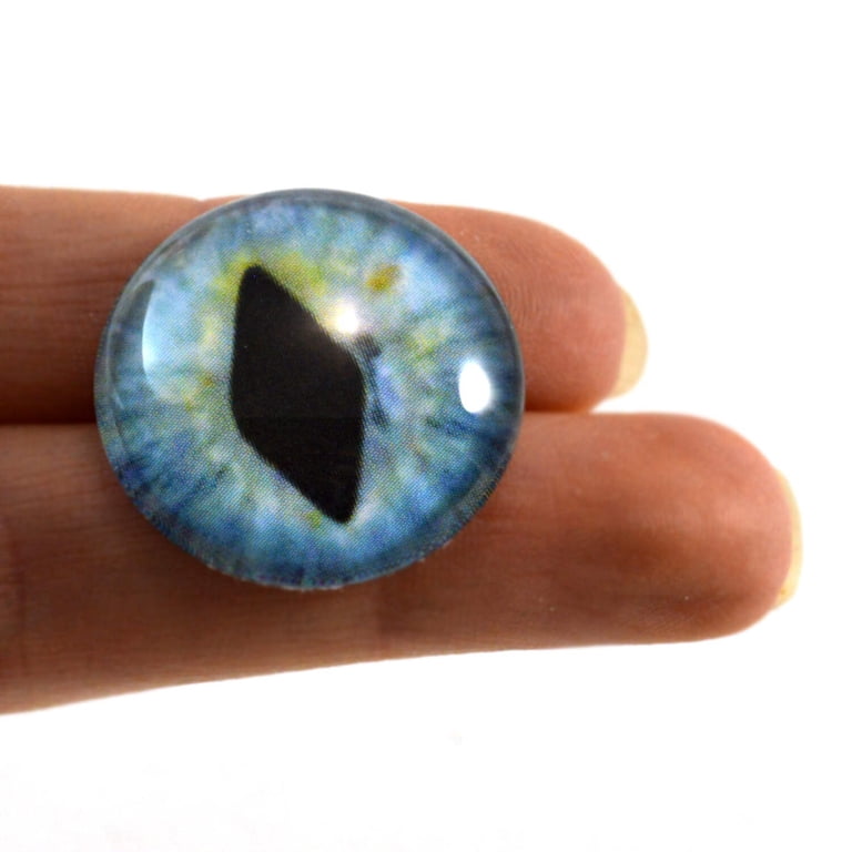 25mm Single Blue And Pink Dragon Or Cat Glass Eye For Taxidermy Sculptures Or Jewelry Making Crafts