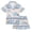 Cute Cat Pattern, variant on Silky Satin Kids' Pajama Set Breathable & Smooth Unisex Button-Down Pajamas Panda and Clouds Pattern