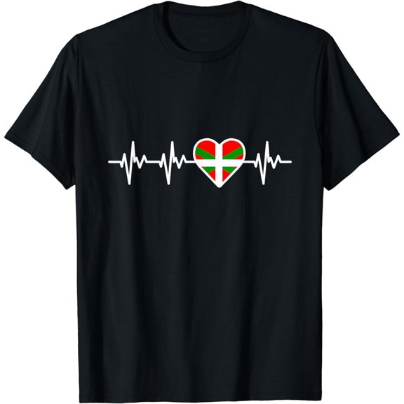 Basque Country Flag Heartbeat Basques T-Shirt