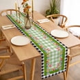 thumbnail image 3 of Table Runner 70 Inches Long for Kitchen Dining, Happy Easter Dresser Scarf Farmhouse, Dining Table Decorations for Wedding/Parties, Spring Bunny Ears Eggs Buffalo Checkered 13 x 70 In, 3 of 8