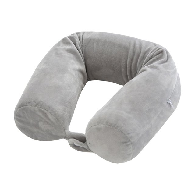 Memoria de Espuma de Viaje Almohada para El Cuello de Viaje ComfortablesEepare Gris Zulema almohada de cuello de viaje