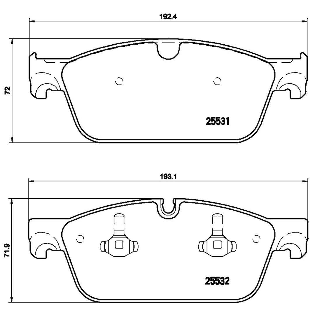 Brembo P50102X; Brake Pad; XTRALINE; FMSI Number D1636-8955; Low-Metallic; Set Of 4