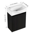 thumbnail image 5 of 16" Bathroom Vanity With Ceramic Sink For Small Bathrooms, Black Modern Cabinet, Easy To Install And Space, 5 of 7